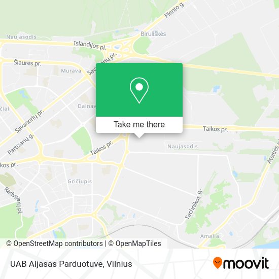 Карта UAB Aljasas Parduotuve