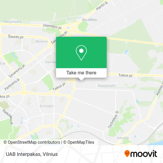 Карта UAB Interpakas