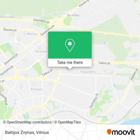 Карта Baltijos Zvynas