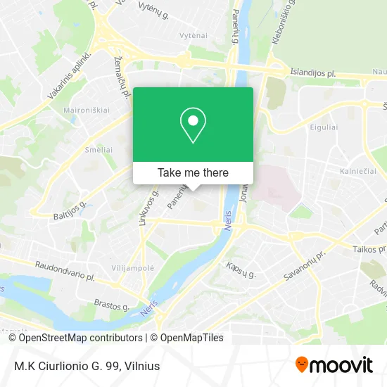 Карта M.K Ciurlionio G. 99