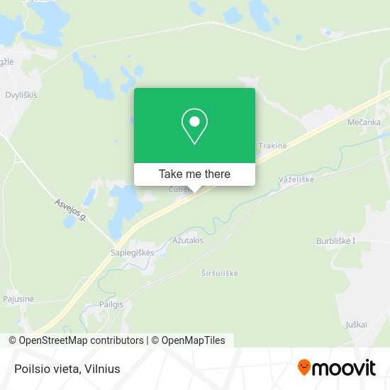 Карта Poilsio vieta