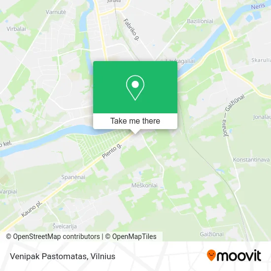Карта Venipak Pastomatas