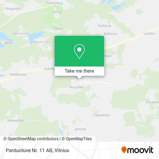 Карта Parduotuve Nr. 11 AB