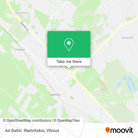 Карта Ad Baltic -Radviliskio