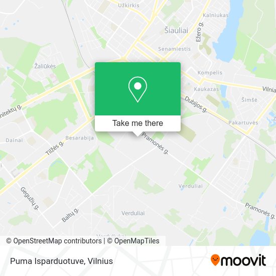 Карта Puma Isparduotuve