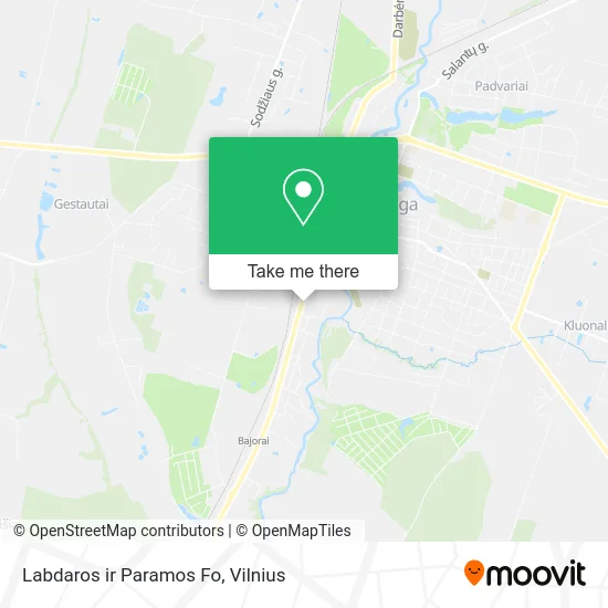 Карта Labdaros ir Paramos Fo