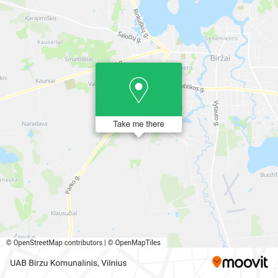 Карта UAB Birzu Komunalinis