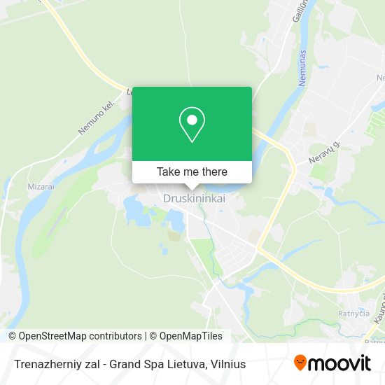 Карта Trenazherniy zal - Grand Spa Lietuva