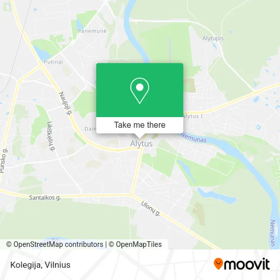 Карта Kolegija