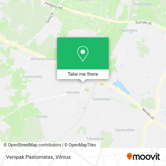 Карта Venipak Pastomatas