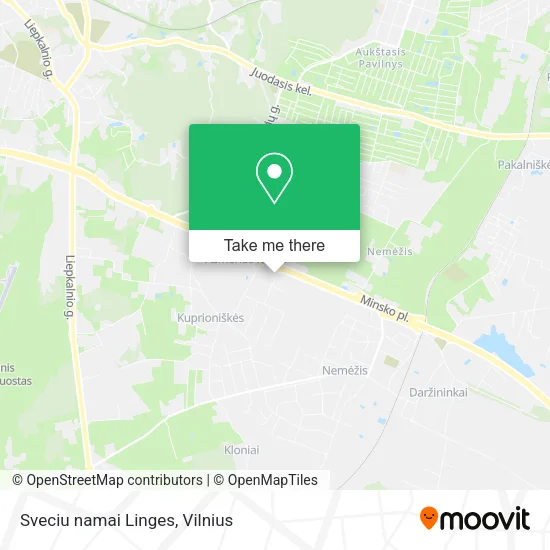 Карта Sveciu namai Linges