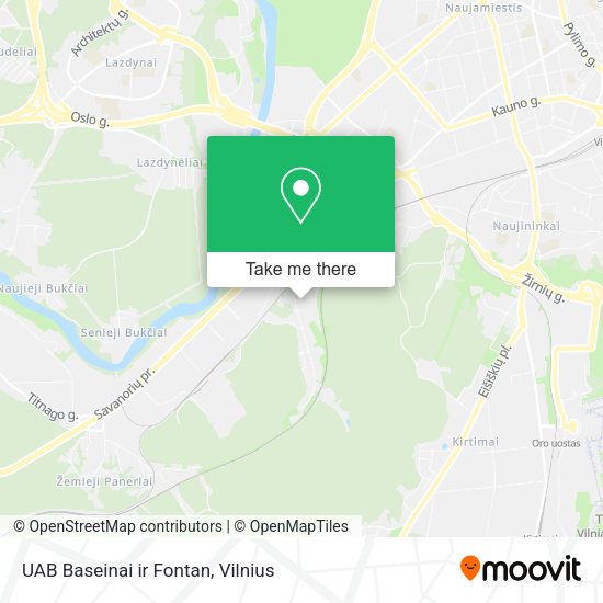 Карта UAB Baseinai ir Fontan