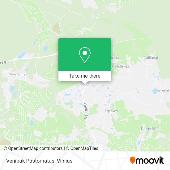 Карта Venipak Pastomatas