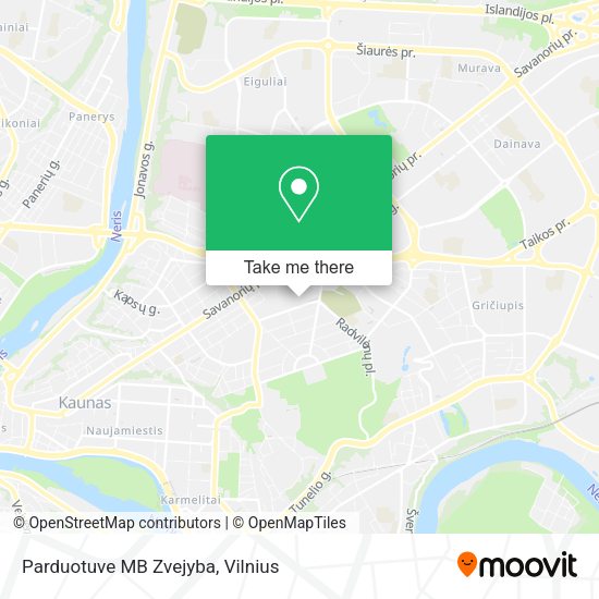 Карта Parduotuve MB Zvejyba
