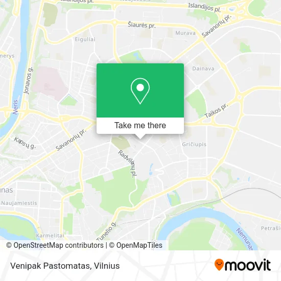 Карта Venipak Pastomatas