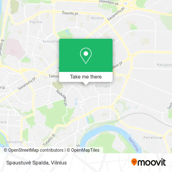 Карта Spaustuvė Spalda