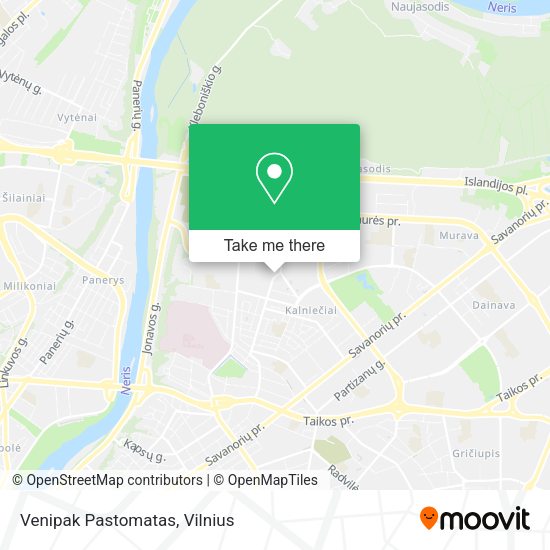 Карта Venipak Pastomatas