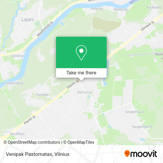 Карта Venipak Pastomatas