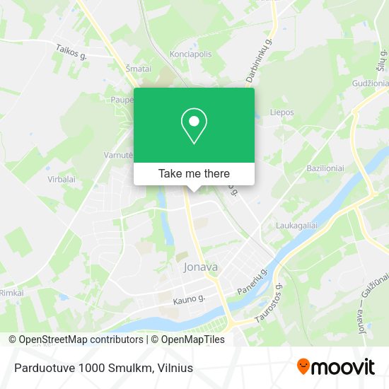 Карта Parduotuve 1000 Smulkm