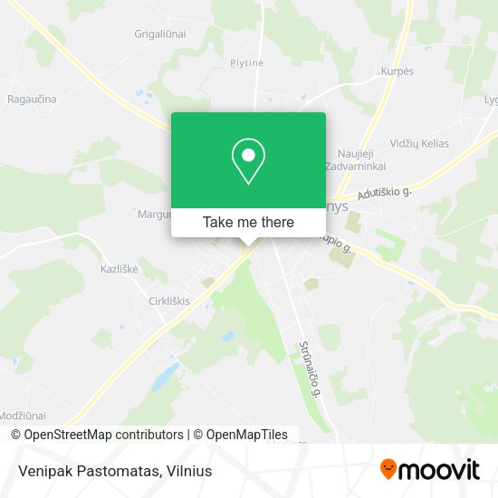 Карта Venipak Pastomatas