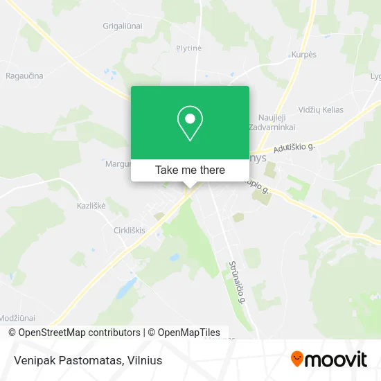 Карта Venipak Pastomatas
