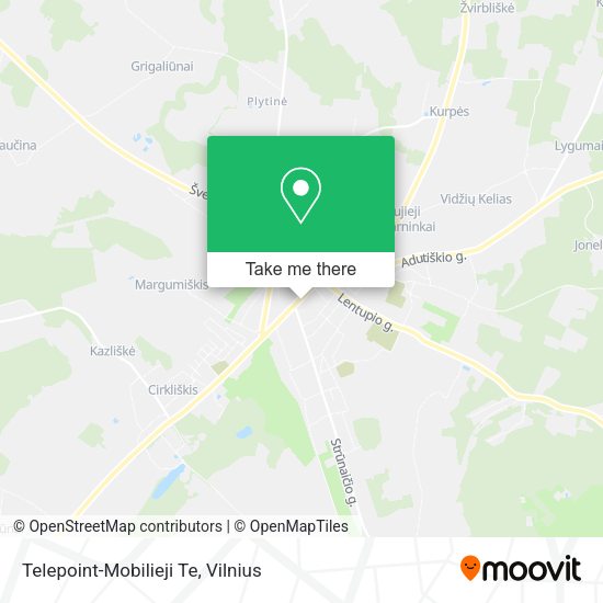 Карта Telepoint-Mobilieji Te