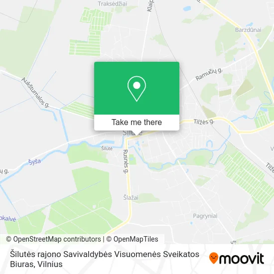 Карта Šilutės rajono Savivaldybės Visuomenės Sveikatos Biuras