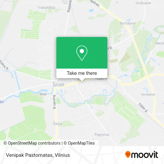 Карта Venipak Pastomatas