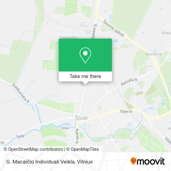 Карта G. Macaičio Individuali Veikla