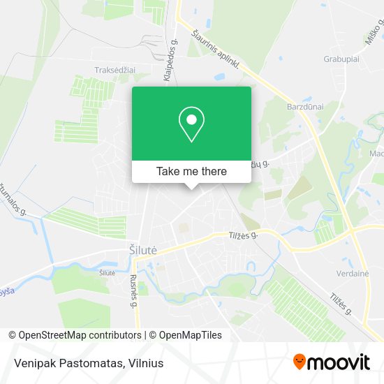 Карта Venipak Pastomatas