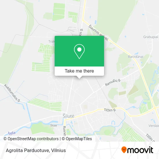 Карта Agrolita Parduotuve