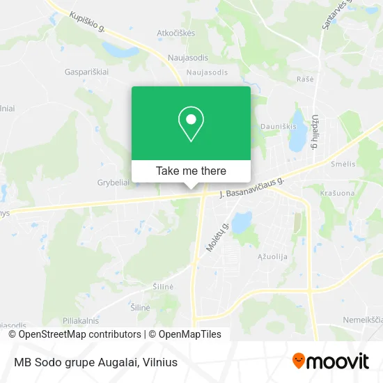 Карта MB Sodo grupe Augalai