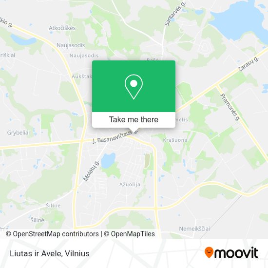 Карта Liutas ir Avele