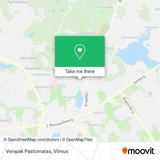 Карта Venipak Pastomatas