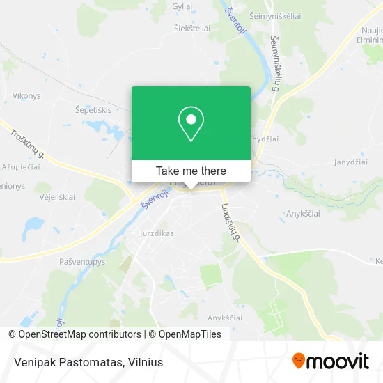 Карта Venipak Pastomatas