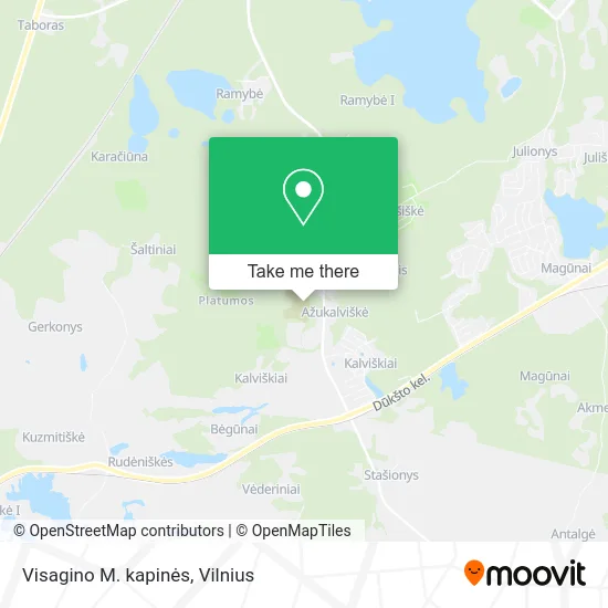 Карта Visagino M. kapinės