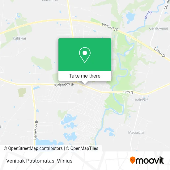 Карта Venipak Pastomatas
