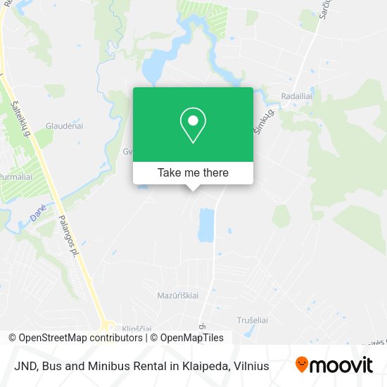 Карта JND, Bus and Minibus Rental in Klaipeda
