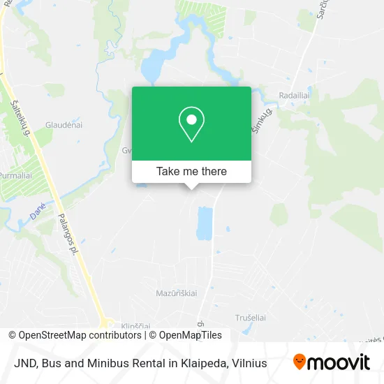 Карта JND, Bus and Minibus Rental in Klaipeda