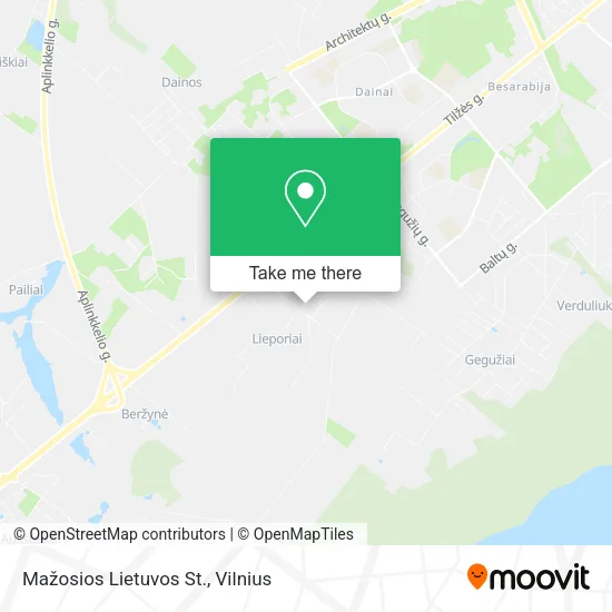 Карта Mažosios Lietuvos St.