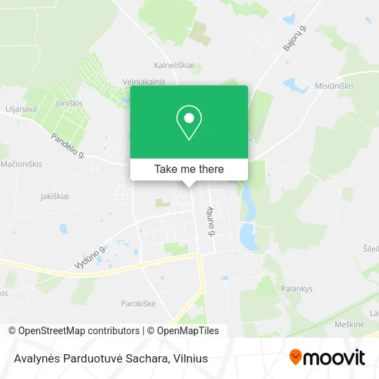 Карта Avalynės Parduotuvė Sachara
