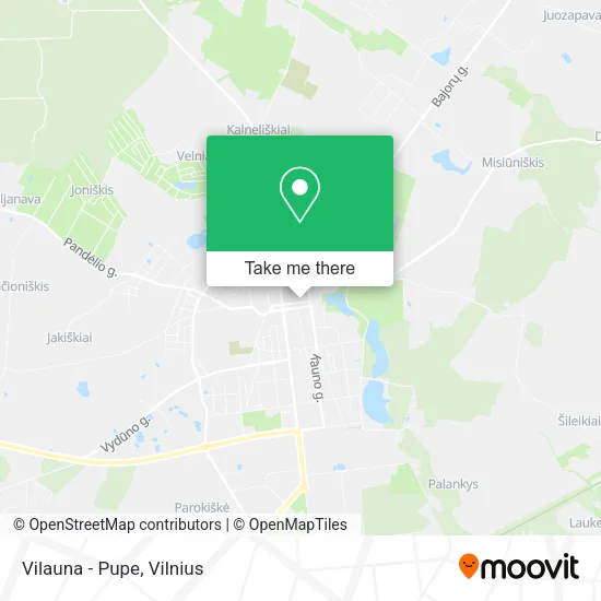 Карта Vilauna - Pupe