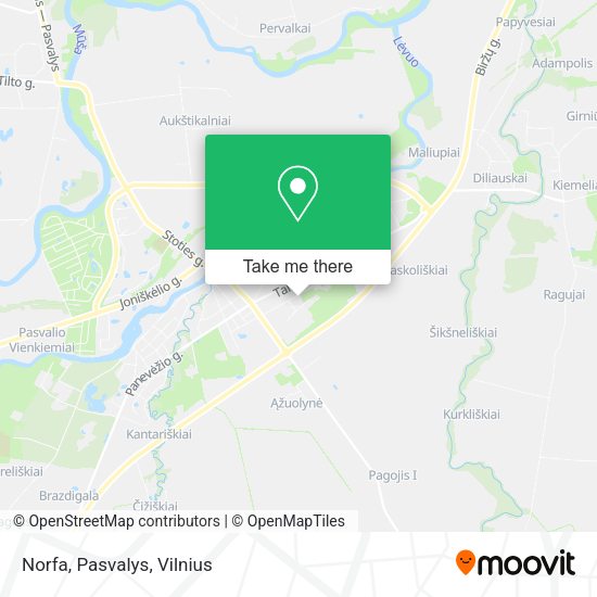 Карта Norfa, Pasvalys