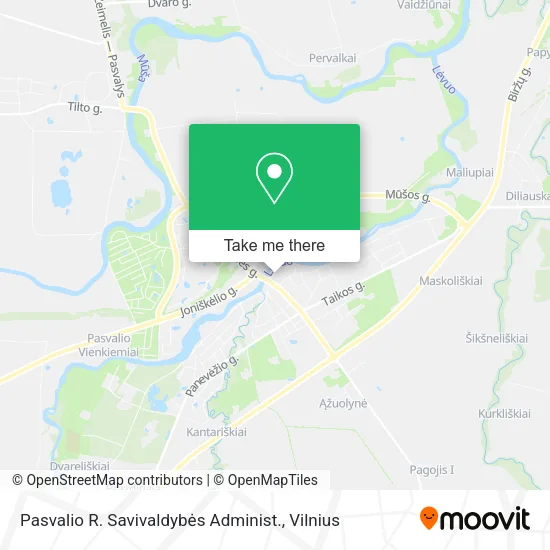 Карта Pasvalio R. Savivaldybės Administ.