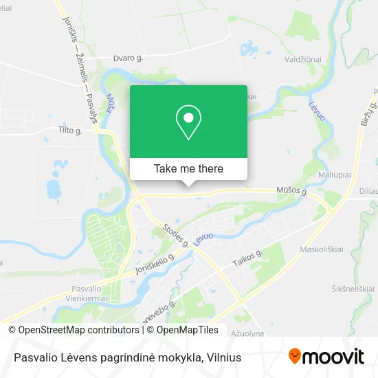 Карта Pasvalio Lėvens pagrindinė mokykla