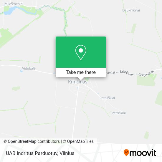 Карта UAB Indritus Parduotuv