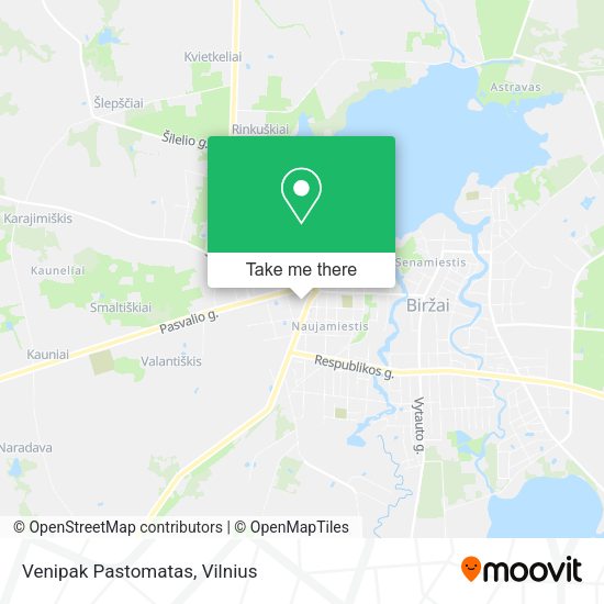 Карта Venipak Pastomatas
