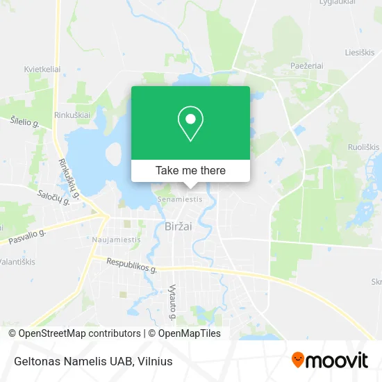 Карта Geltonas Namelis UAB