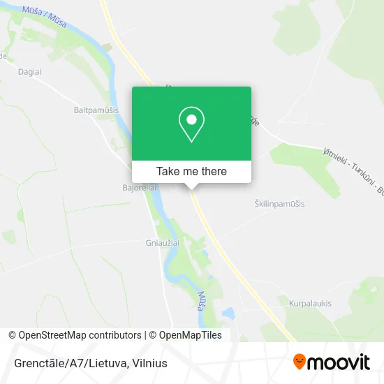 Карта Grenctāle/A7/Lietuva