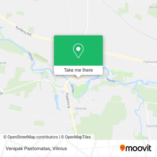 Карта Venipak Pastomatas
